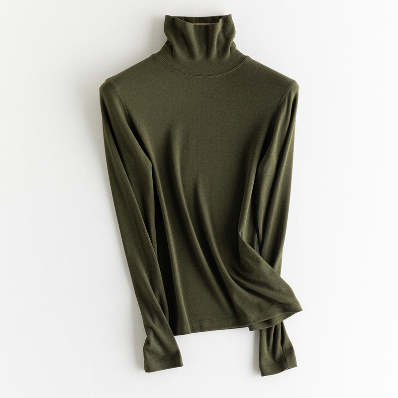 Damen-Strick-Unterziehshirt, Kaschmir-Mischgewebe, verschiedene Kragen