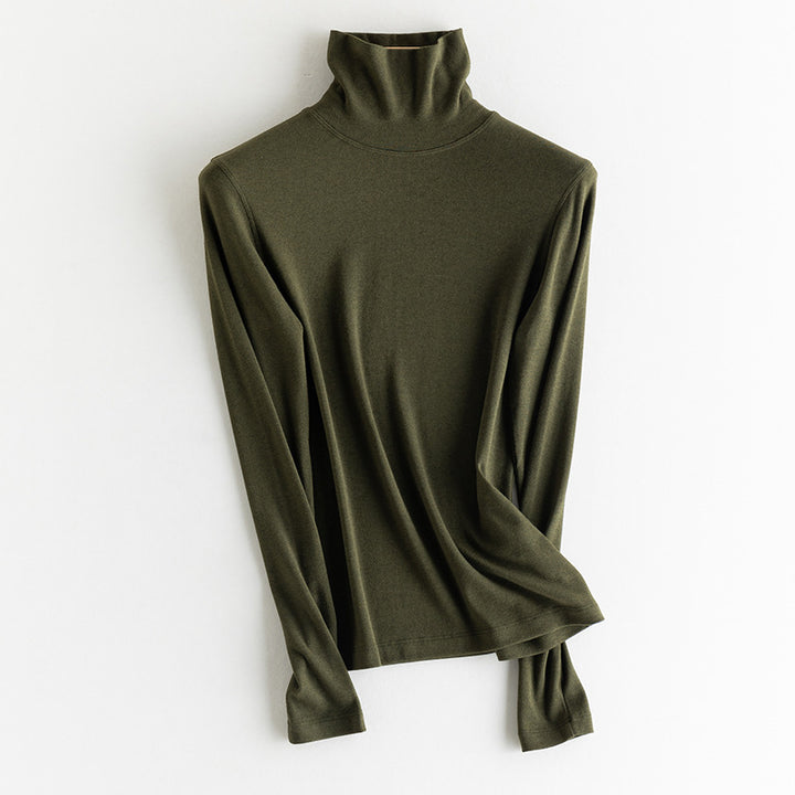 Damen-Strick-Unterziehshirt, Kaschmir-Mischgewebe, verschiedene Kragen