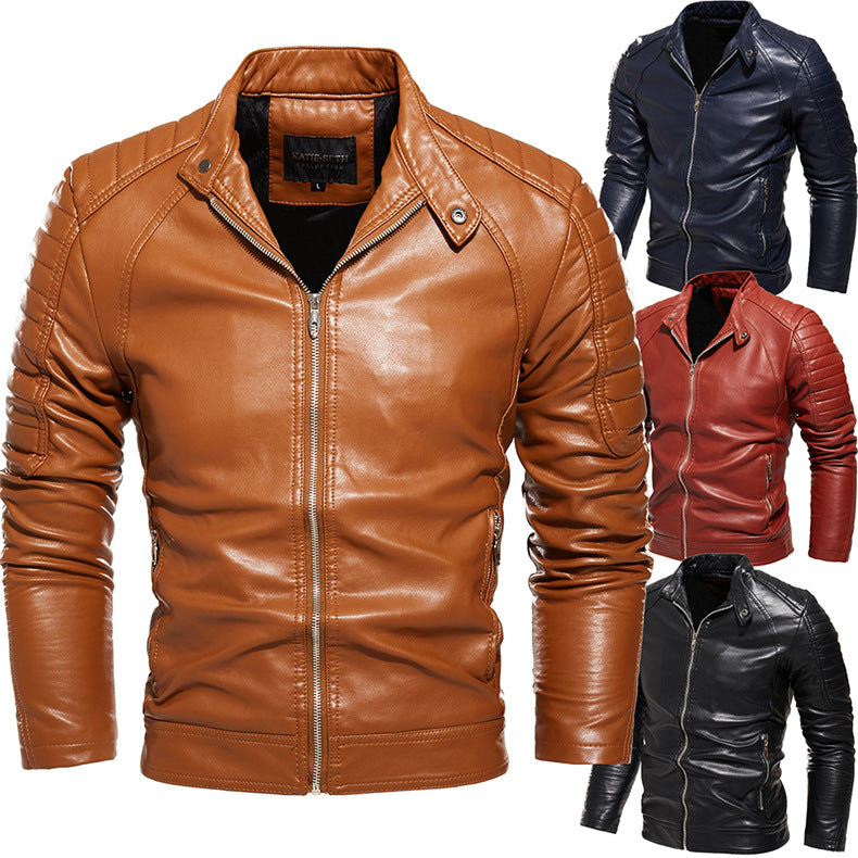 Herren stylische Lederjacke mit einzigartigen Details Echoarchiv