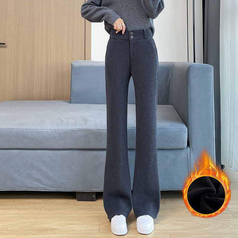 Damen-Cordhose mit leichtem Schlag, gefüttert