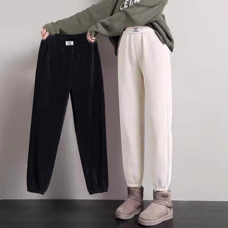 Damen-Cordhose im Harem-Stil, gefüttert