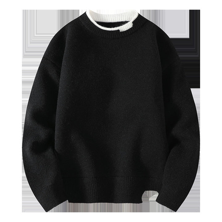 Herren-Strickpullover in Fake-Layer-Optik, modisch und bequem