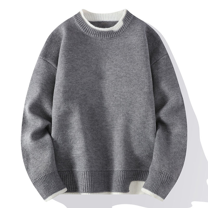 Herren-Strickpullover in Fake-Layer-Optik, modisch und bequem