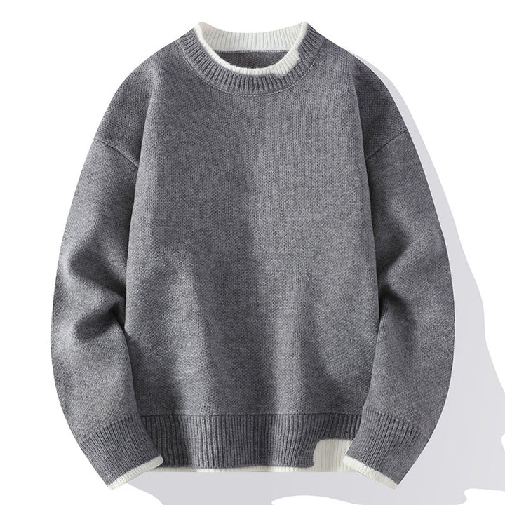 Herren-Strickpullover in Fake-Layer-Optik, modisch und bequem