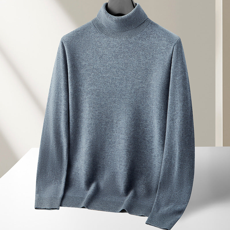 Herren-Rollkragenpullover aus 100% Schurwolle