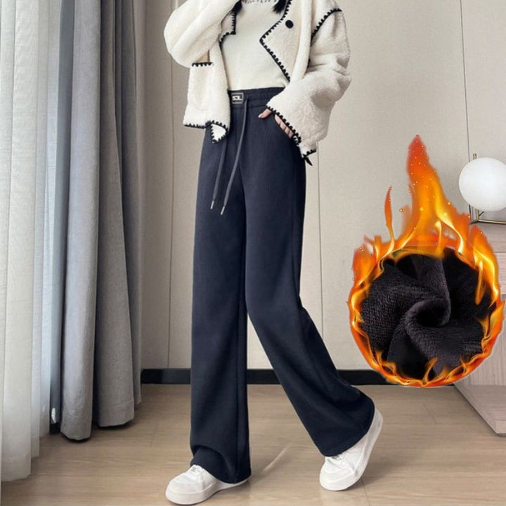 Gefütterte Cord-Weithose für Damen, extra warm