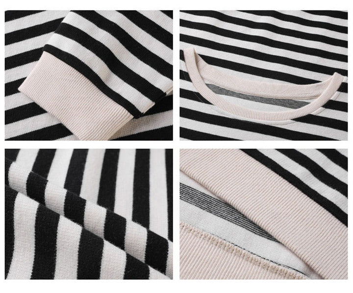 Echoarchiv | Retro-Gestreiftes Langarmshirt