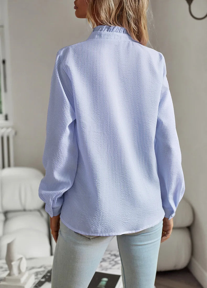 Echoarchiv | Bluse mit Rüschendetails Leicht und Stilvoll Femininer Touch