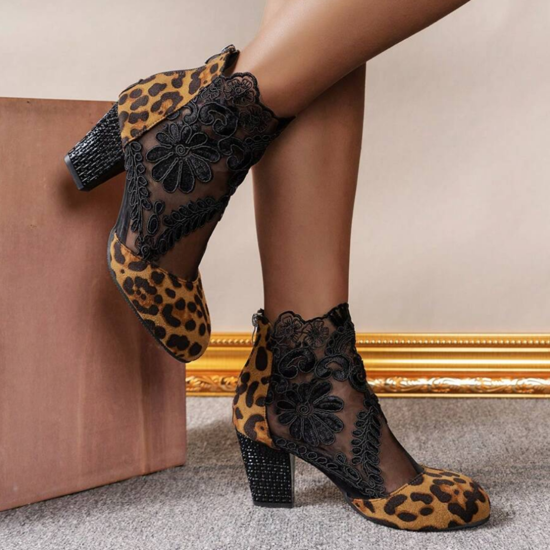 Echoarchiv | Bestickte High-Heel-Stiefel - Trendy FootwEchoarchivr