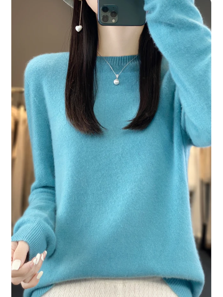 Echoarchiv | Pullover Damen Runder Ausschnitt Weicher und Eleganter Strickpullover