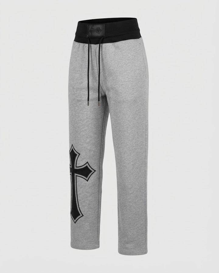 Damen Sport-Jogginghosen mit hohem Bund und grafischen Details Echoarchiv