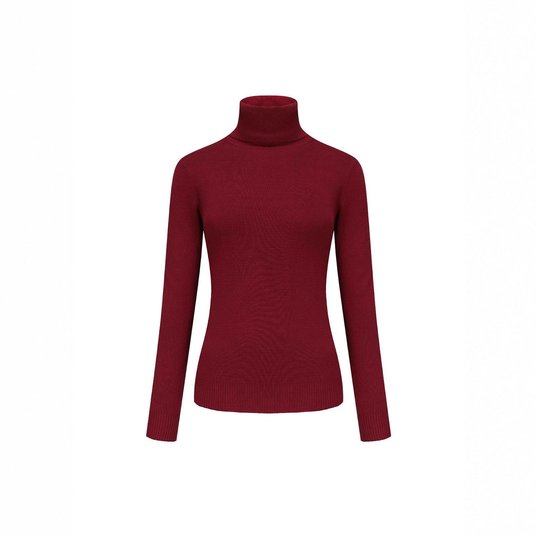 Damen-Rollkragenpullover, Strick, einfarbig