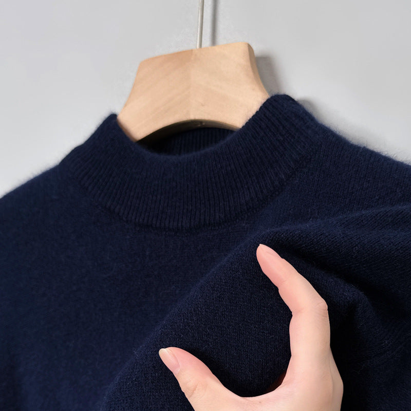 Herren-Strickpullover mit Stehkragen
