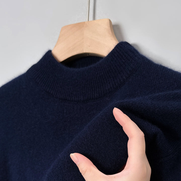 Herren-Strickpullover mit Stehkragen