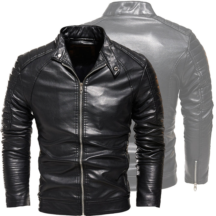 Herren stylische Lederjacke mit einzigartigen Details Echoarchiv