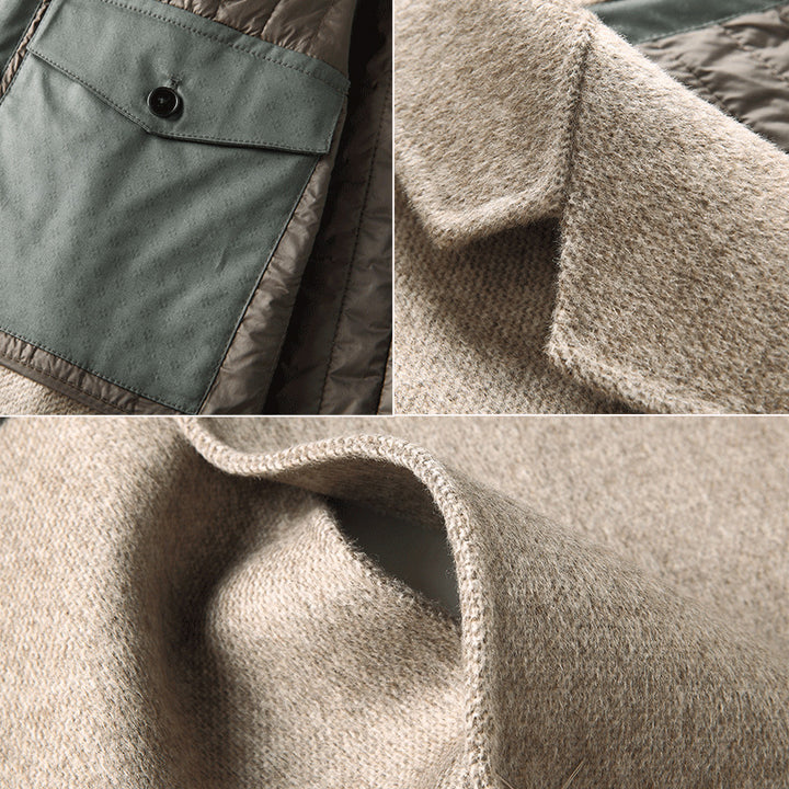 Herren ultraleichte Stepp-Innenjacke ohne Kragen mit vertikaler Steppung Echoarchiv
