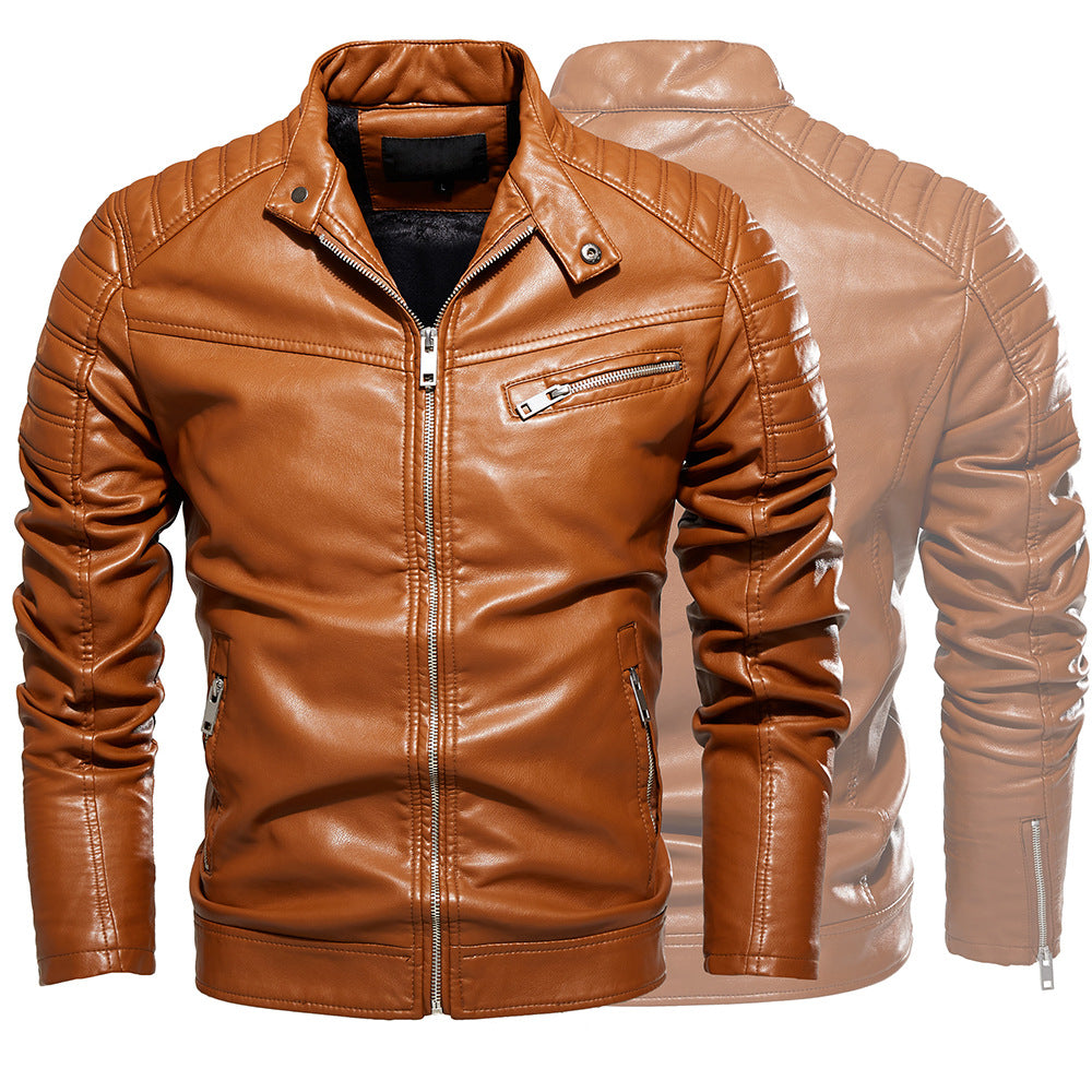 Herren lässige Bikerjacke aus hochwertigem Leder Echoarchiv