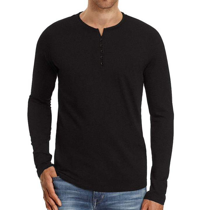 Herren Langarmshirt mit Knopfleiste Echoarchiv