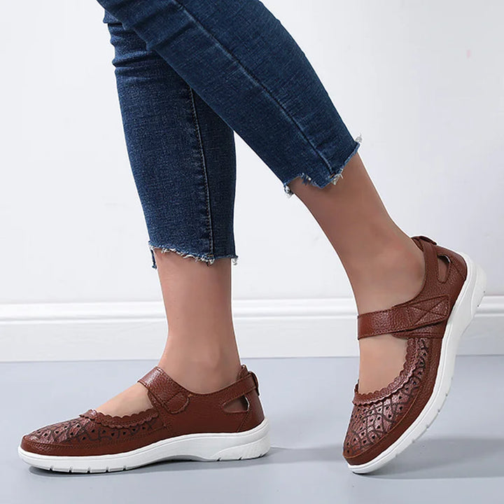 Echoarchiv | Orthopädische Komfortschuhe Aus Weißem Leder für Damen
