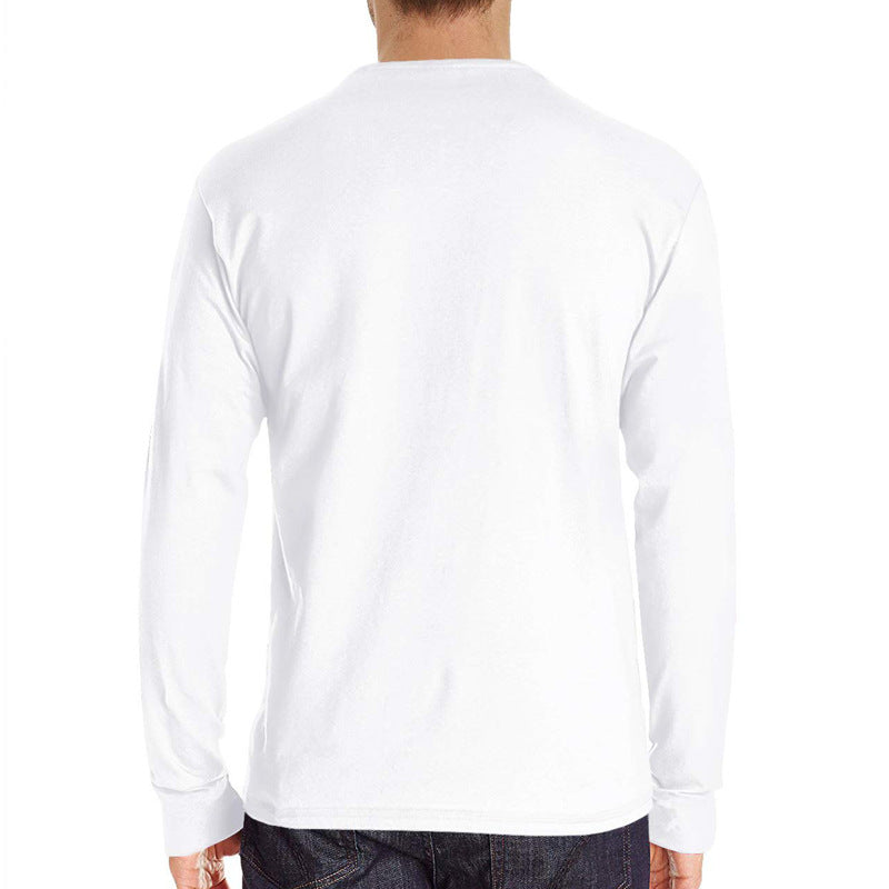 Herren Langarm-Henley-Shirt aus hochwertigem Baumwollmix mit modernem Knopfverschluss Echoarchiv