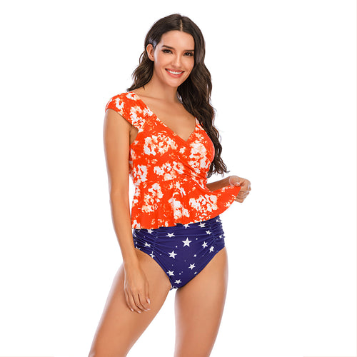 Damen Wickel-Bikini mit modischen Rüschendetails Echo Archiv