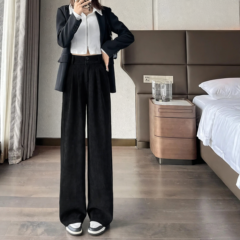 Damen-Cordhose, weit geschnitten, verschiedene Längen