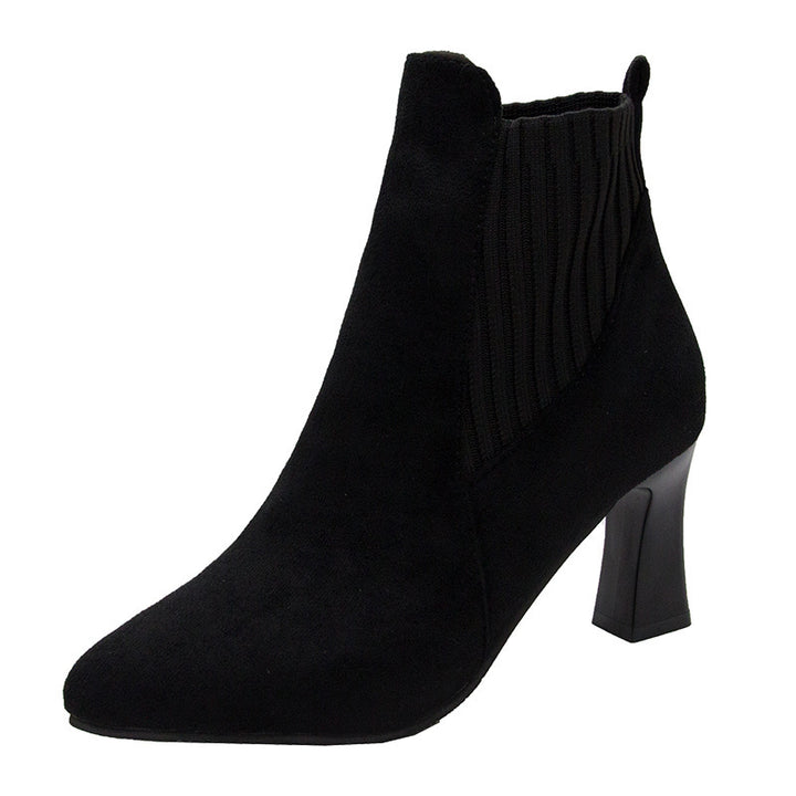 Damen nan spitze Ankleboots mit seitlichem Stretch-Einsatz und sculpted Blockabsatz Echo Archiv