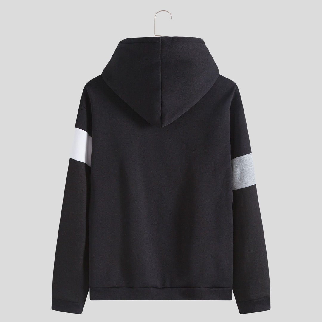Herren Kapuzenpullover mit stilvoller Blockstreifen-Design und bequemer Passform Echoarchiv