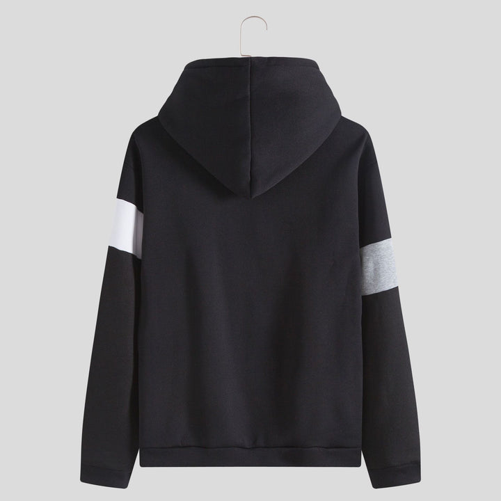 Herren Kapuzenpullover mit stilvoller Blockstreifen-Design und bequemer Passform Echoarchiv