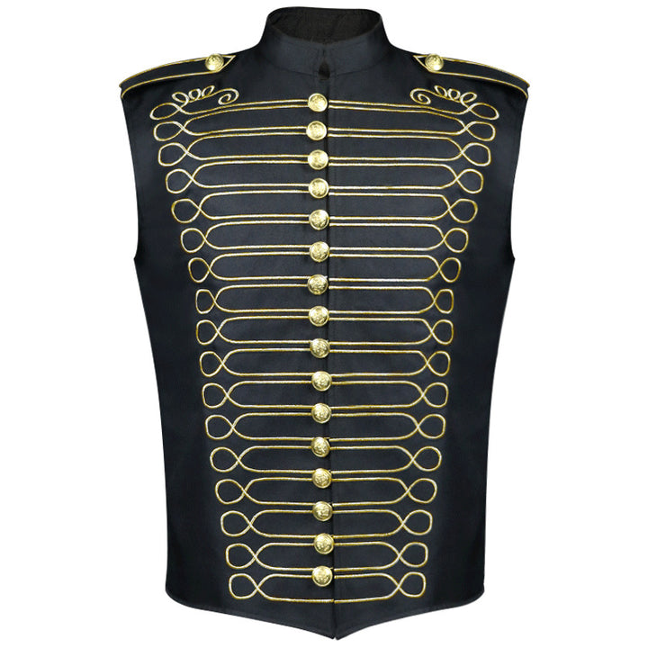 Herren nan militärische Paradejacke mit Zierkordeln und Stehkragen Echo Archiv