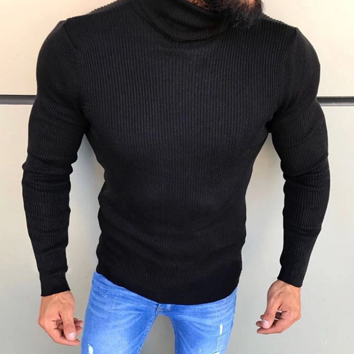 Herren Hochwertiger Strickrollkragenpullover Echoarchiv