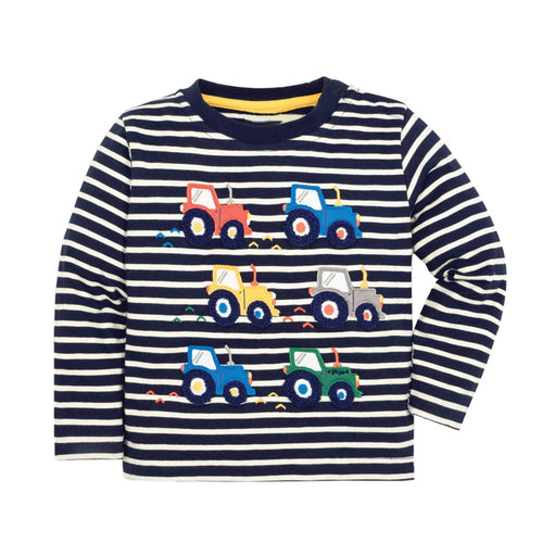 Jungen Langarmshirt mit lustigem Traktor-Motiv Echo Archiv
