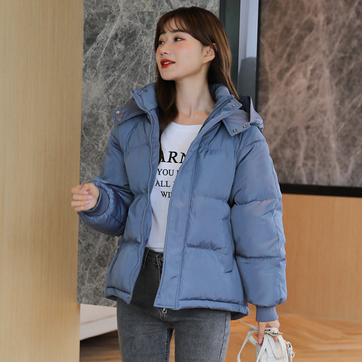 Kurze, wattierte Damen-Steppjacke