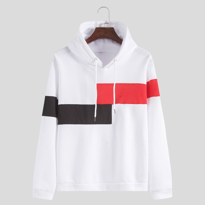 Herren Kapuzenpullover mit stilvoller Blockstreifen-Design und bequemer Passform Echoarchiv