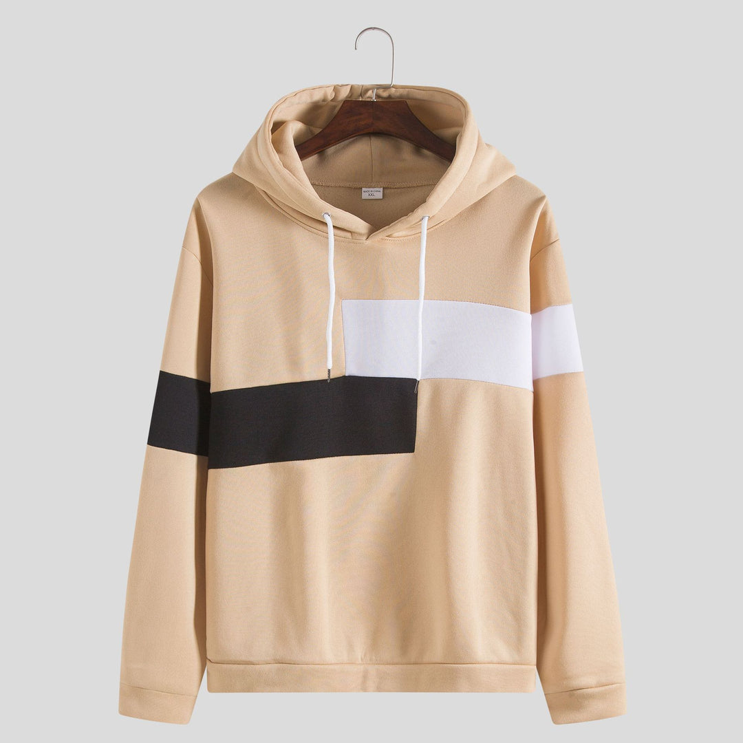 Herren Kapuzenpullover mit stilvoller Blockstreifen-Design und bequemer Passform Echoarchiv