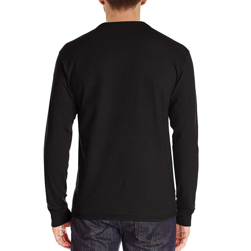 Herren Langarmshirt mit bequemem Rundhalsausschnitt und feiner Baumwollstruktur Echoarchiv