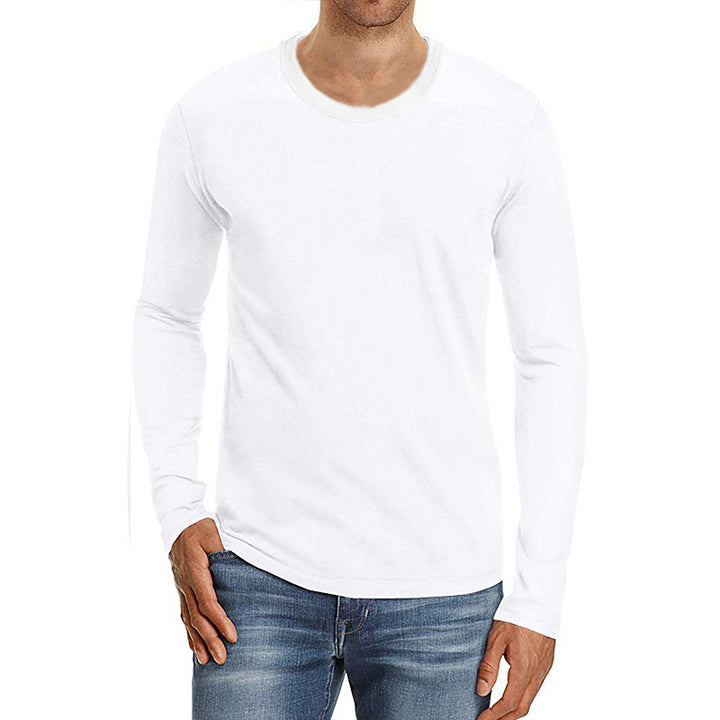 Herren Langarmshirt mit bequemem Rundhalsausschnitt und feiner Baumwollstruktur Echoarchiv