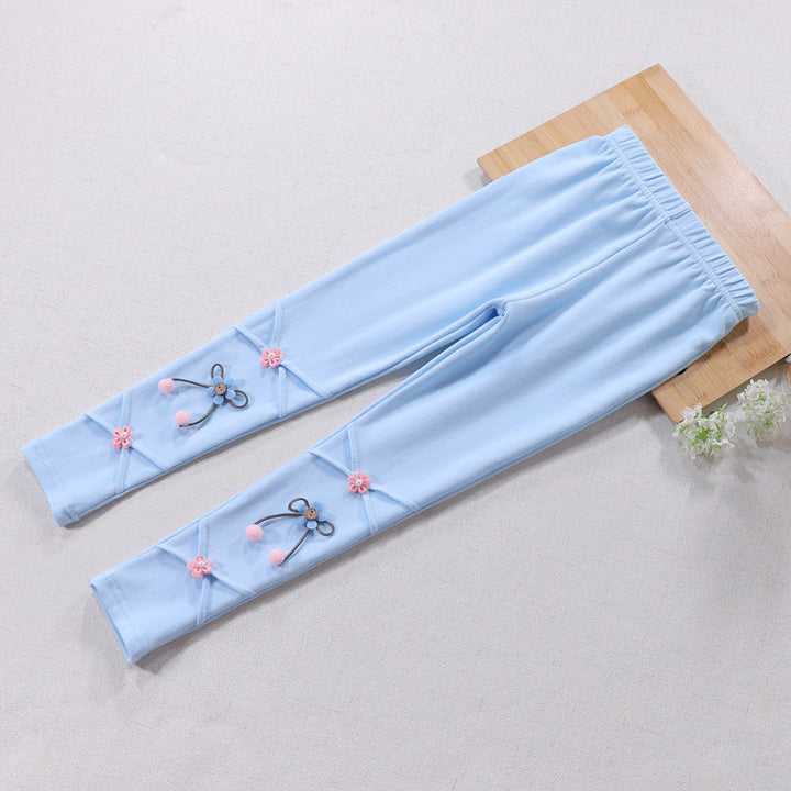 Mädchen Leggings mit floralen Applikationen Echo Archiv