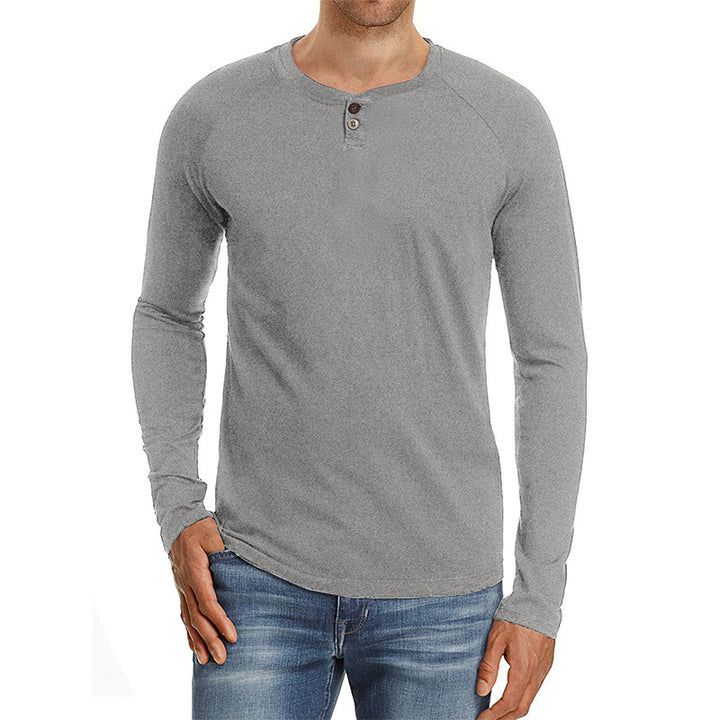Herren Langarmshirt mit modischem Henley-Ausschnitt und bequemer Passform Echoarchiv