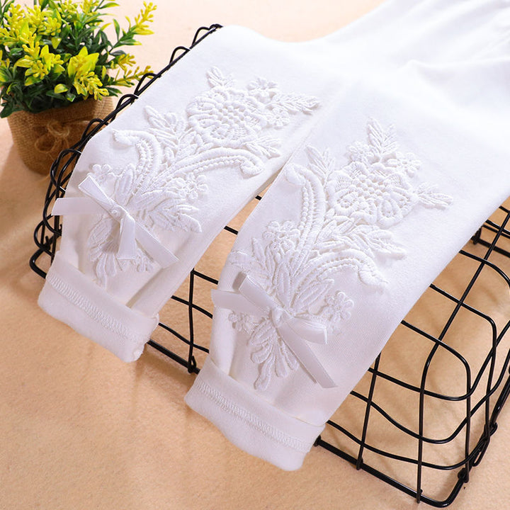 Damen Leggings mit elegantem Blumenstickdesign Echo Archiv