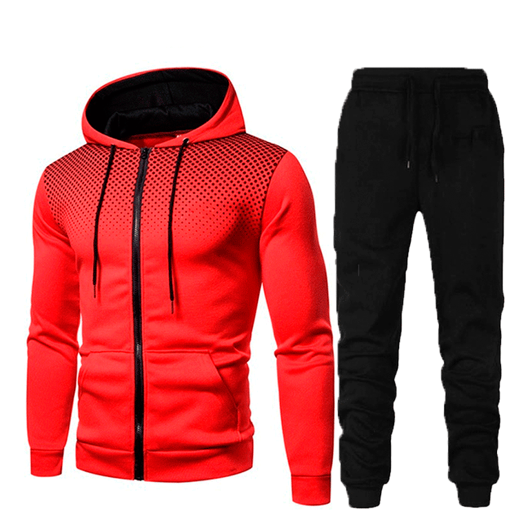 Herren sportliches Hoodie- und Jogginghose-Set mit atmungsaktiven Einsätzen Echoarchiv