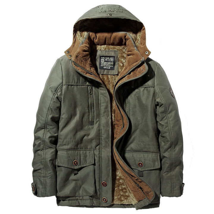 Herren Wetterfeste Parka mit Fleecefutter Echo Archiv