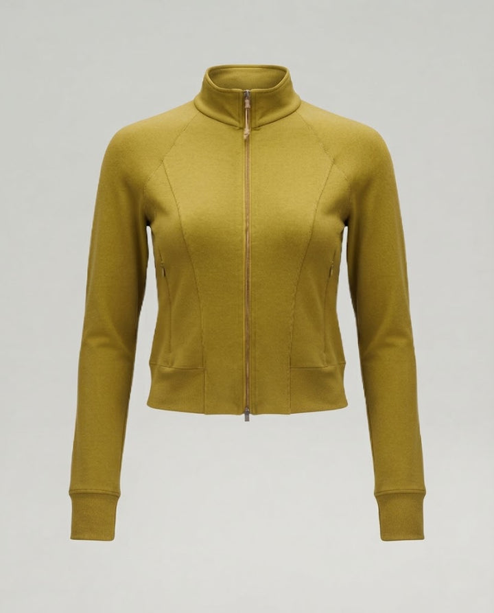 Damen Enganliegende Performance-Fleecejacke mit Stehkragen und Zwei-Wege-Reißverschluss Echo Archiv