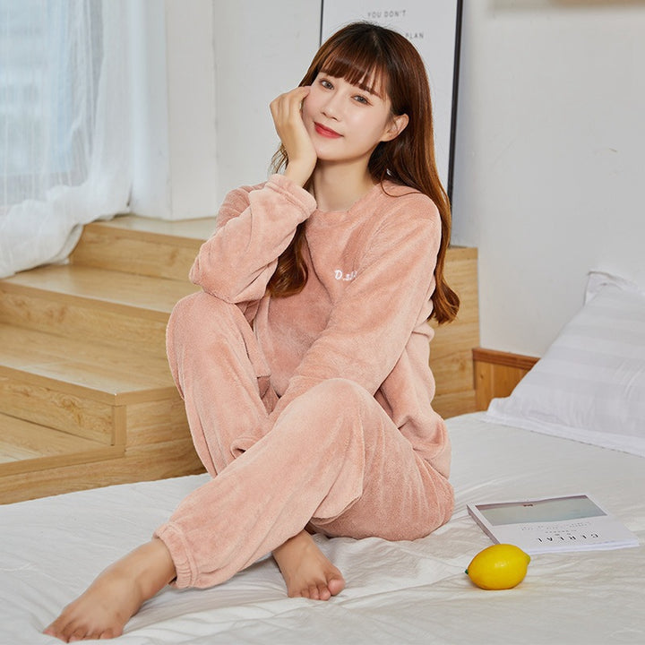 Paar-Pyjama-Set aus dickem Korallenfleece