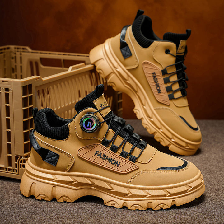 Robuste Herren-Stiefeletten mit Plateausohle