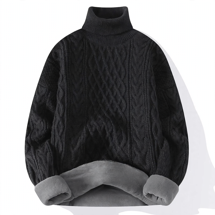 Unisex Strickpullover, gefüttert, verschiedene Kragenformen
