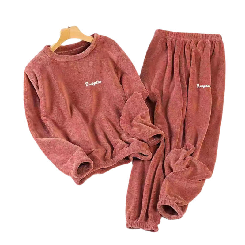 Warmer Korallenfleece-Hausanzug, Unisex, für kalte Tage