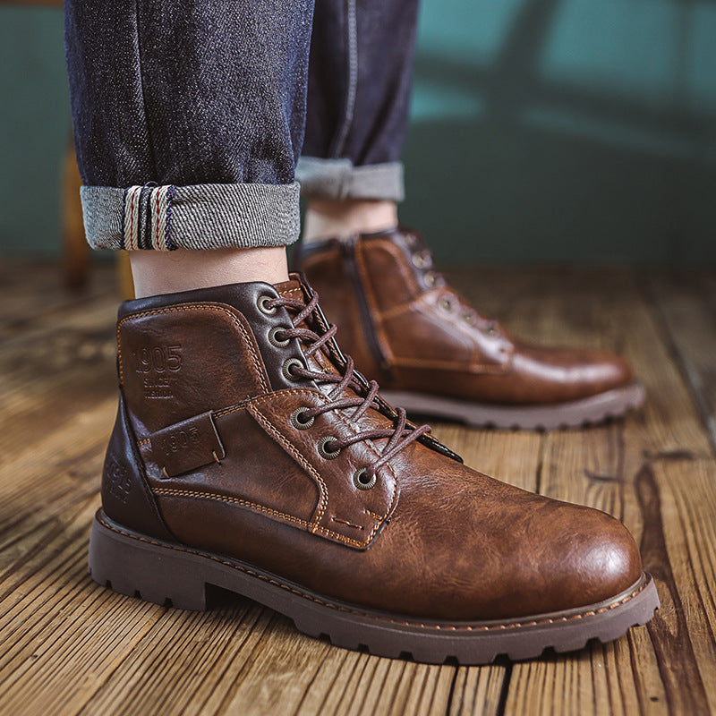 Herren-Stiefel im Retro-Stil mit Reißverschluss