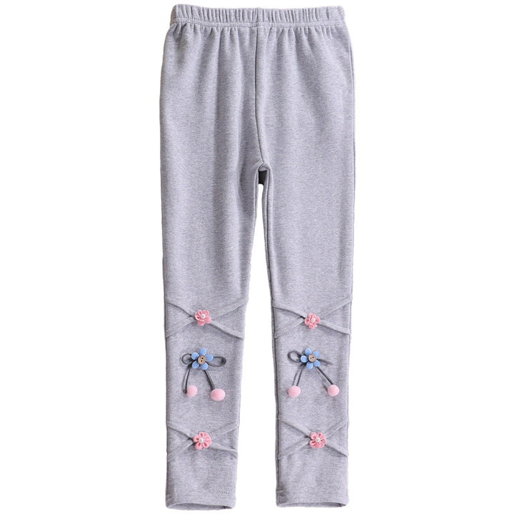 Mädchen Leggings mit floralen Applikationen Echo Archiv
