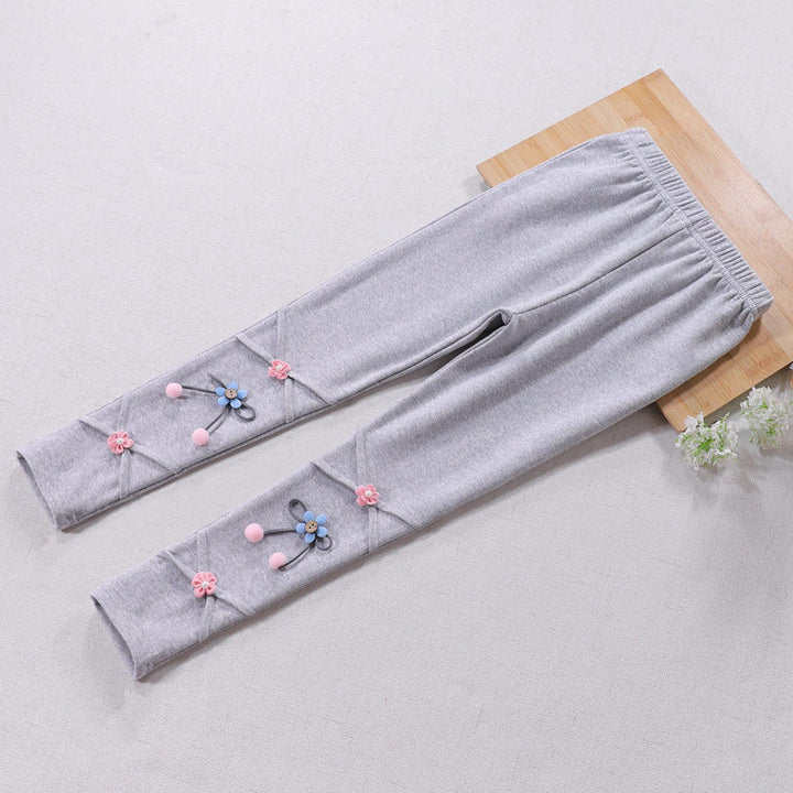 Mädchen Leggings mit floralen Applikationen Echo Archiv